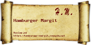 Hamburger Margit névjegykártya